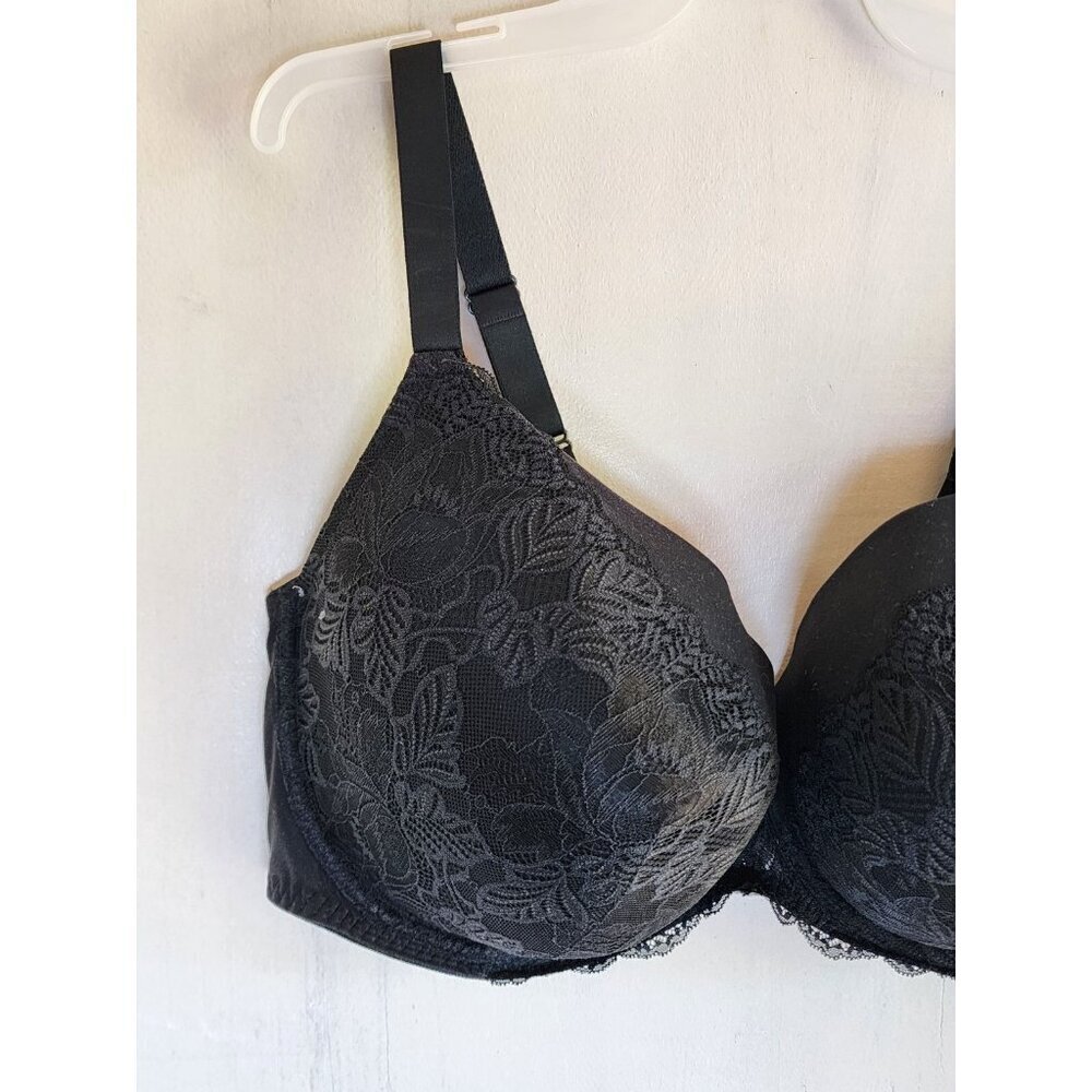 New Auden Women's Black Underwire Lightly Line Bra Adjustable Straps Size 46D - Picture 3 of 6